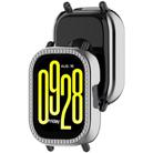 For Redmi Watch 5 Active Single Row Diamond Half Coverage Hollow PC Watch Protective Case(Silver) - 3