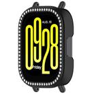 For Redmi Watch 5 Lite Single Row Diamond Half Coverage Hollow PC Watch Protective Case(Black) - 2