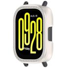 For Redmi Watch 5 Lite Single Row Diamond Half Coverage Hollow PC Watch Protective Case(Starlight) - 2