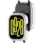 For Redmi Watch 5 Lite Single Row Diamond Half Coverage Hollow PC Watch Protective Case(Starlight) - 3