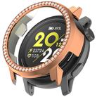 For COROS Pace Pro Single Row Diamond Half Coverage Hollow PC Watch Protective Case(Rose Gold) - 1