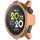 For COROS Pace Pro Single Row Diamond Half Coverage Hollow PC Watch Protective Case(Rose Gold) - 2