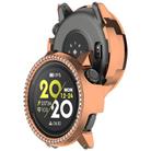 For COROS Pace Pro Single Row Diamond Half Coverage Hollow PC Watch Protective Case(Rose Gold) - 3
