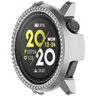 For COROS Pace Pro Single Row Diamond Half Coverage Hollow PC Watch Protective Case(Silver) - 2