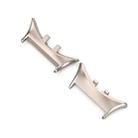 For vivo watch5 1 Pair 20mm 316 Stainless Steel Metal Watch Band Connector(Moonlight White) - 2