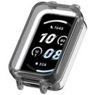 For Honor Band 10 PC Ear Half Coverage Hollow Watch Protective Case(Transparent Black) - 1
