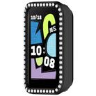 For Honor Band 10 Single Row Diamond Half Coverage Hollow PC Watch Protective Case(Black) - 2