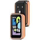 For Honor Band 10 Single Row Diamond Half Coverage Hollow PC Watch Protective Case(Rose Gold) - 3