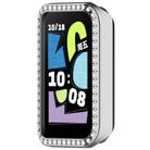 For Honor Band 10 Single Row Diamond Half Coverage Hollow PC Watch Protective Case(Silver) - 2