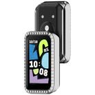 For Honor Band 10 Single Row Diamond Half Coverage Hollow PC Watch Protective Case(Silver) - 3