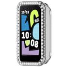 For Honor Band 10 Single Row Diamond Half Coverage Hollow PC Watch Protective Case(Transparent) - 2