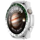 For Huawei Watch 4 Pro Change to Watch Ultimate Design Half Coverage Hollow PC Watch Protective Case(White Green) - 2