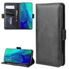 Dual-side Magnetic Buckle Horizontal Flip Leather Case for OPPO Reno 10x Zoom, with Holder & Card Slots & Wallet & Photo Frame(Black) - 1