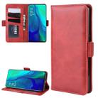 Dual-side Magnetic Buckle Horizontal Flip Leather Case for OPPO Reno 10x Zoom, with Holder & Card Slots & Wallet & Photo Frame(Red) - 1