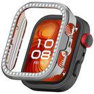 For Huawei Watch Fit 4 Pro Single Row Diamond Half Coverage Hollow PC Watch Protective Case(Silver) - 1