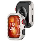 For Huawei Watch Fit 4 Pro Single Row Diamond Half Coverage Hollow PC Watch Protective Case(Starlight) - 3
