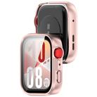 For Huawei Watch Fit 4 Pro Tempered Film Integrated PC Watch Protective Case(Frosted Pink) - 3