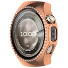 For Huawei Watch 5 42mm Single Row Diamond Half Coverage Hollow PC Watch Protective Case(Rose Gold) - 2