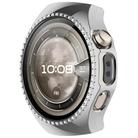 For Huawei Watch 5 42mm Single Row Diamond Half Coverage Hollow PC Watch Protective Case(Silver) - 2