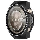 For Huawei Watch 5 46mm Single Row Diamond Half Coverage Hollow PC Watch Protective Case(Black) - 2