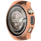 For Huawei Watch 5 46mm Single Row Diamond Half Coverage Hollow PC Watch Protective Case(Rose Gold) - 2