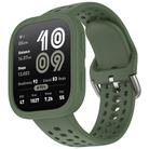For Amazfit Bip 6 Sofe Case Integrated Silicone Watch Band(Dark Green) - 2