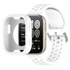 For Amazfit Bip 6 Sofe Case Integrated Silicone Watch Band(White) - 1