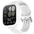 For Amazfit Bip 6 Sofe Case Integrated Silicone Watch Band(White) - 2