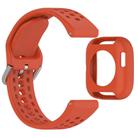 For Amazfit Bip 6 Sofe Case Integrated Silicone Watch Band(Red) - 3