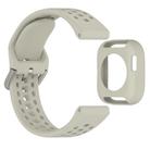 For Amazfit Bip 6 Sofe Case Integrated Silicone Watch Band(Grey) - 3