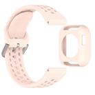 For Amazfit Bip 6 Sofe Case Integrated Silicone Watch Band(Light Pink) - 3