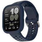For Amazfit Bip 6 Sofe Case Integrated Silicone Watch Band(Ink Blue) - 2