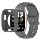 For Amazfit Bip 6 Sofe Case Integrated Silicone Watch Band(Space Grey) - 1