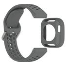 For Amazfit Bip 6 Sofe Case Integrated Silicone Watch Band(Space Grey) - 3
