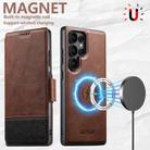 For Samsung Galaxy S22 Ultra 5G Suteni Q06 2-in-1 Multi-function Detachable Wallet MagSafe Phone Case(Brown) - 2