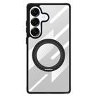 For Samsung Galaxy S25+ 5G Gear 360 Rotation Holder MagSafe Phone Case(Black) - 1