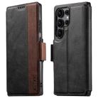 For Samsung Galaxy S23 Ultra 5G Suteni Q07 2-in-1 Multi-function Detachable Wallet MagSafe Phone Case(Black) - 1