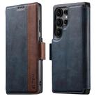 For Samsung Galaxy S22 Ultra 5G Suteni Q07 2-in-1 Multi-function Detachable Wallet MagSafe Phone Case(Blue) - 1