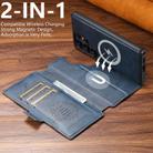 For Samsung Galaxy S22 Ultra 5G Suteni Q07 2-in-1 Multi-function Detachable Wallet MagSafe Phone Case(Blue) - 2