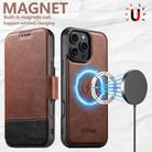 For iPhone 16 Pro Max Suteni Q06 2-in-1 Multi-function Detachable Wallet MagSafe Phone Case(Brown) - 3