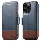For iPhone 16 Pro Suteni Q06 2-in-1 Multi-function Detachable Wallet MagSafe Phone Case(Blue) - 1