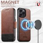 For iPhone 13 Pro Max Suteni Q06 2-in-1 Multi-function Detachable Wallet MagSafe Phone Case(Brown) - 3