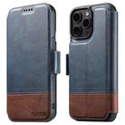 For iPhone 13 Pro Max Suteni Q06 2-in-1 Multi-function Detachable Wallet MagSafe Phone Case(Blue) - 1