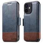 For iPhone 12 Suteni Q06 2-in-1 Multi-function Detachable Wallet MagSafe Phone Case(Blue) - 1