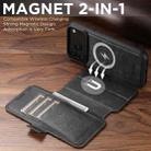 For iPhone 17 Pro Max Suteni Q06 2-in-1 Multi-function Detachable Wallet MagSafe Phone Case(Black) - 3