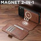 For iPhone 17 Pro Max Suteni Q06 2-in-1 Multi-function Detachable Wallet MagSafe Phone Case(Brown) - 3