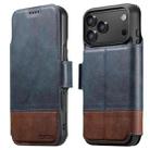 For iPhone 17 Pro Max Suteni Q06 2-in-1 Multi-function Detachable Wallet MagSafe Phone Case(Blue) - 1