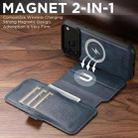 For iPhone 17 Pro Max Suteni Q06 2-in-1 Multi-function Detachable Wallet MagSafe Phone Case(Blue) - 3