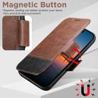 For iPhone Air Suteni Q06 2-in-1 Multi-function Detachable Wallet MagSafe Phone Case(Brown) - 3
