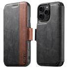 For iPhone 16 Pro Max Suteni Q07 2-in-1 Multi-function Detachable Wallet MagSafe Phone Case(Black) - 1